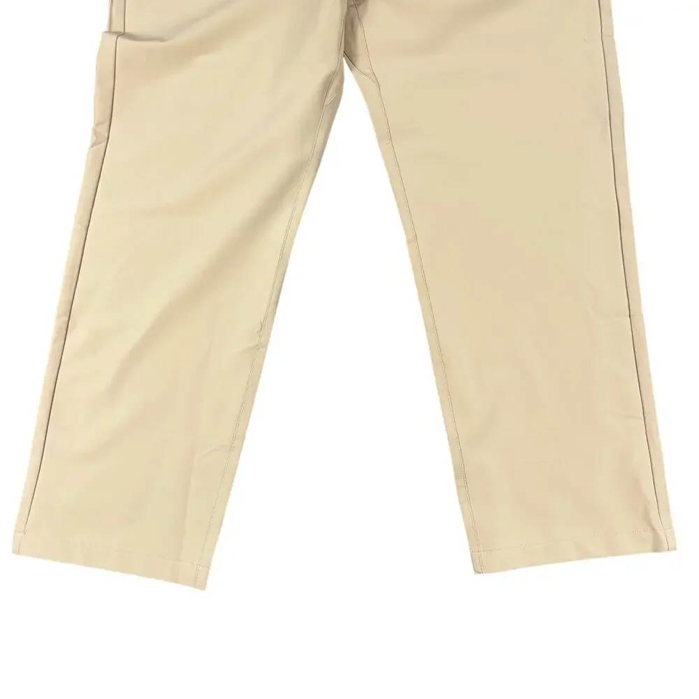 VEBOON Proflex Pants Mens 40x30 Khaki Stretch Performance Golf Chino NWT